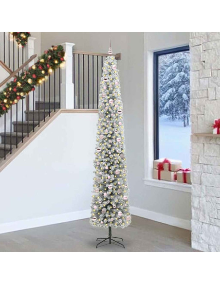 Albero di Natale artificiale Verde e bianco 270 cm PVC