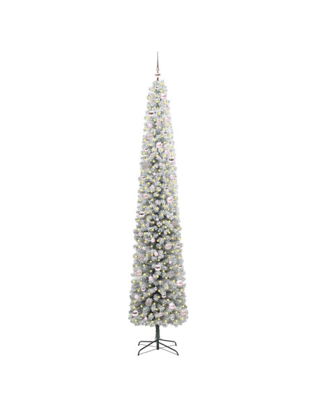 Albero di Natale artificiale Verde e bianco 270 cm PVC