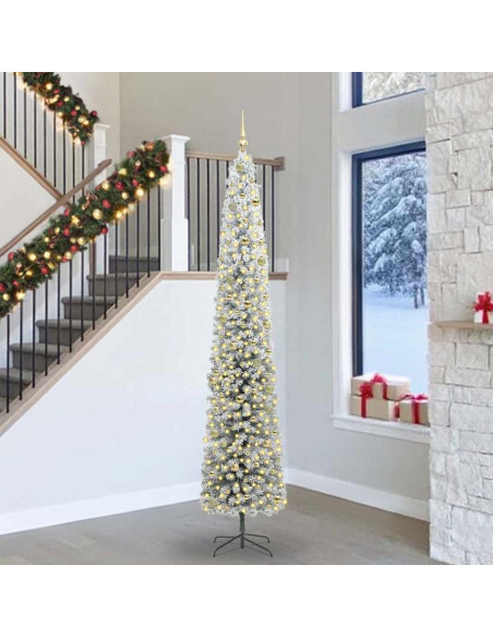 Albero di Natale artificiale Verde e bianco 270 cm PVC