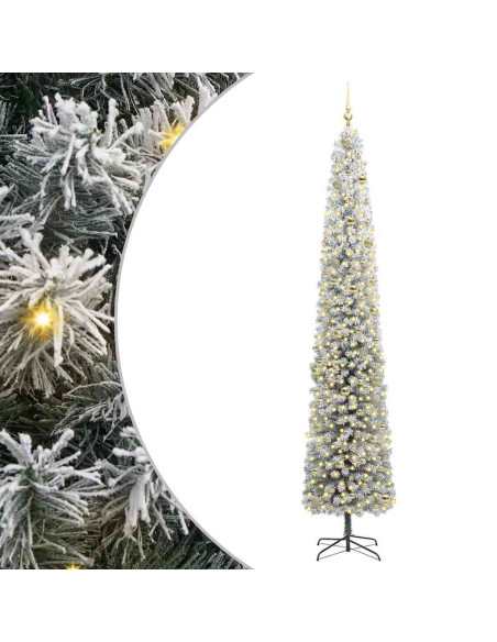 Albero di Natale artificiale Verde e bianco 270 cm PVC