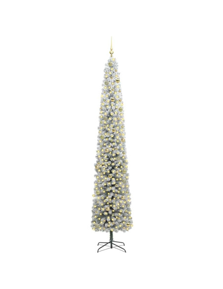 Albero di Natale artificiale Verde e bianco 270 cm PVC