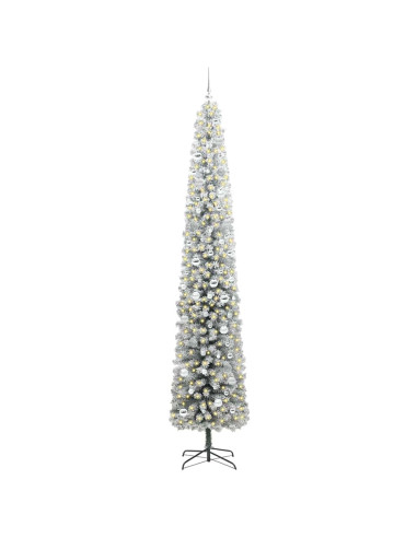 Albero di Natale artificiale Verde e bianco 270 cm PVC