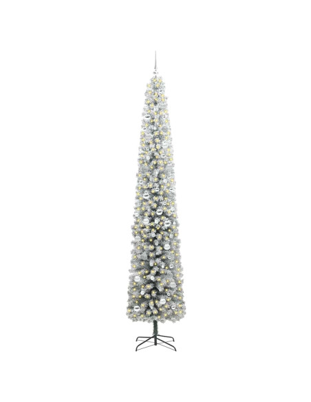 Albero di Natale artificiale Verde e bianco 270 cm PVC