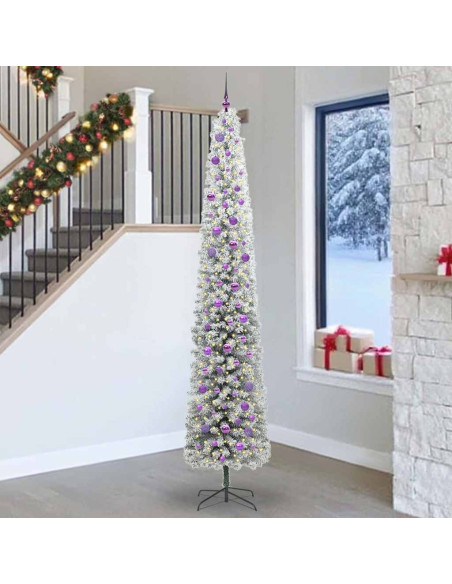 Albero di Natale artificiale Verde e bianco 270 cm PVC
