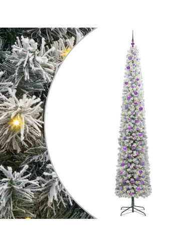 Albero di Natale artificiale Verde e bianco 270 cm PVC