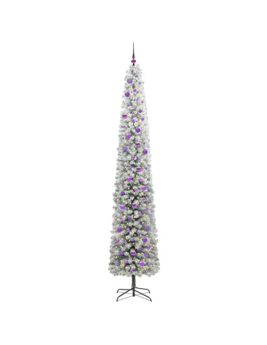 Albero di Natale artificiale Verde e bianco 270 cm PVC