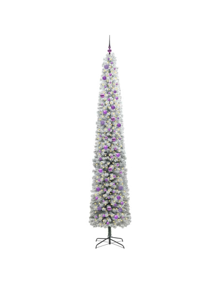 Albero di Natale artificiale Verde e bianco 270 cm PVC
