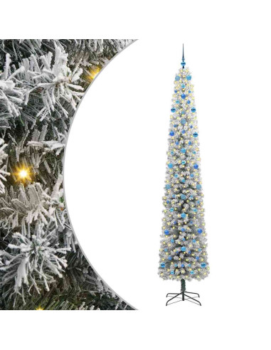 Albero di Natale artificiale Verde e bianco 270 cm PVC