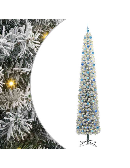 Albero di Natale artificiale Verde e bianco 270 cm PVC