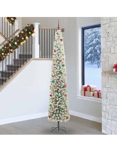 Albero di Natale artificiale Verde e bianco 270 cm PVC