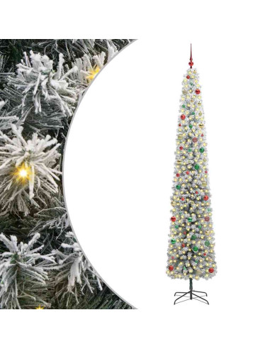 Albero di Natale artificiale Verde e bianco 270 cm PVC
