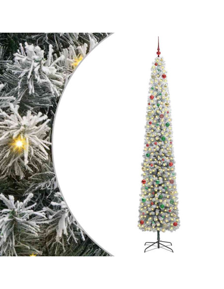 Albero di Natale artificiale Verde e bianco 270 cm PVC