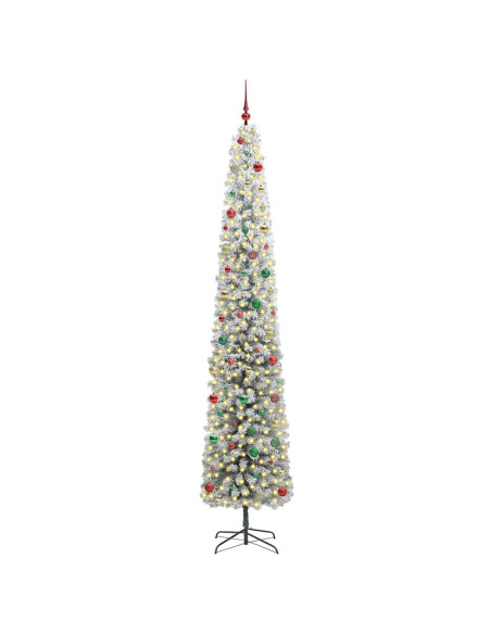 Albero di Natale artificiale Verde e bianco 270 cm PVC