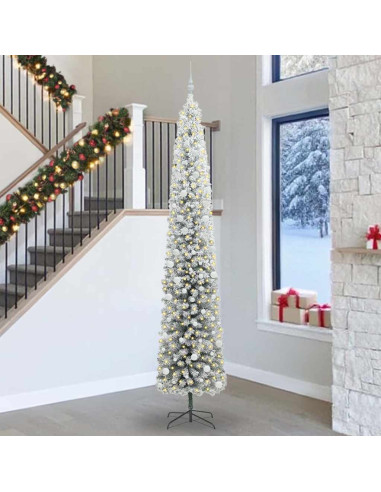 Albero di Natale artificiale Verde e bianco 300 cm PVC