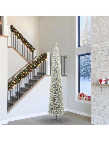 Albero di Natale artificiale Verde e bianco 300 cm PVC