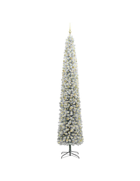 Albero di Natale artificiale Verde e bianco 300 cm PVC