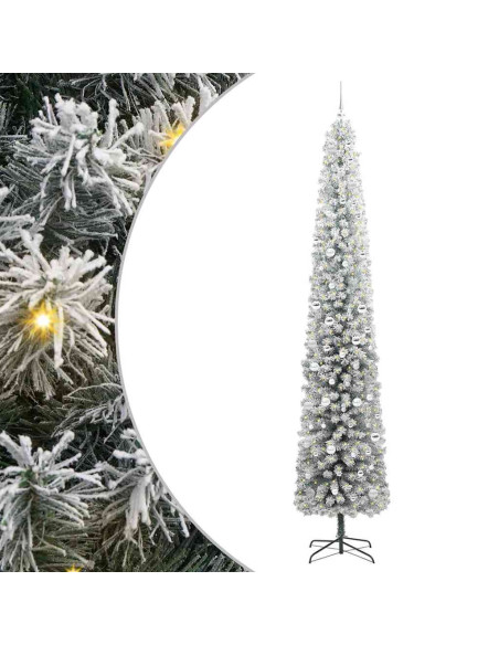 Albero di Natale artificiale Verde e bianco 300 cm PVC
