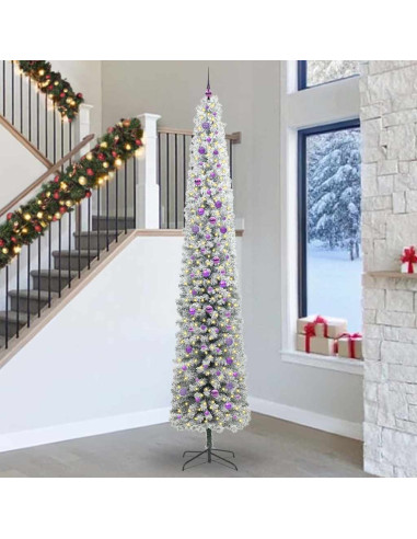Albero di Natale artificiale Verde e bianco 300 cm PVC