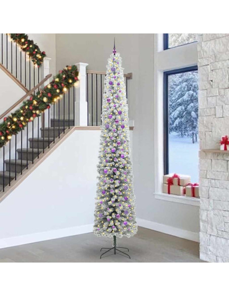 Albero di Natale artificiale Verde e bianco 300 cm PVC