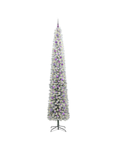 Albero di Natale artificiale Verde e bianco 300 cm PVC