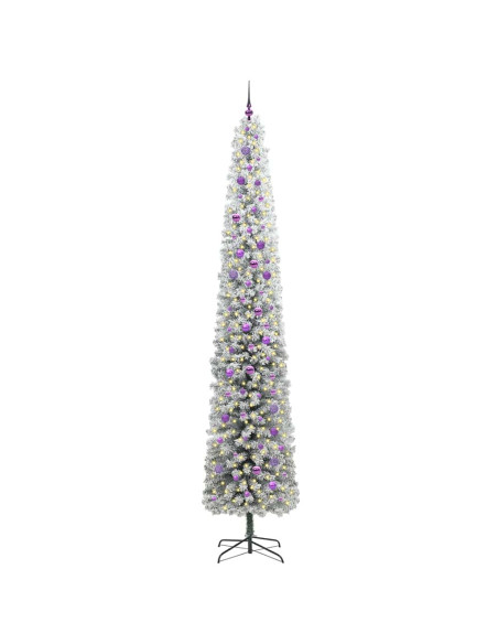 Albero di Natale artificiale Verde e bianco 300 cm PVC