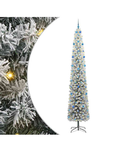 Albero di Natale artificiale Verde e bianco 300 cm PVC