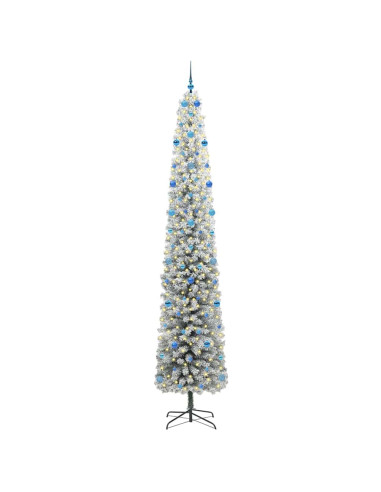 Albero di Natale artificiale Verde e bianco 300 cm PVC