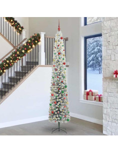 Albero di Natale artificiale Verde e bianco 300 cm PVC 2