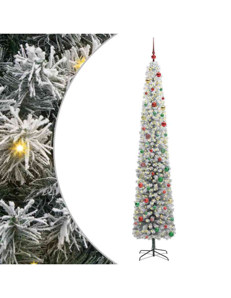 Albero di Natale artificiale Verde e bianco 300 cm PVC