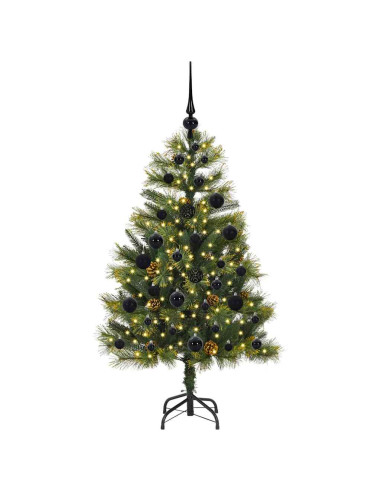 Albero di Natale artificiale pieghevole con coni Verde 120 cm
