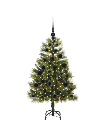 Albero di Natale artificiale pieghevole con coni Verde 120 cm