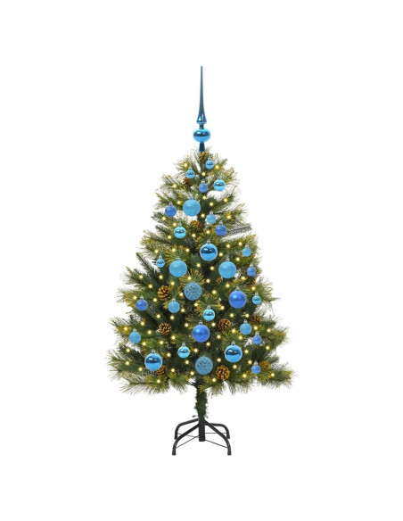 Albero di Natale artificiale pieghevole con coni Verde 120 cm