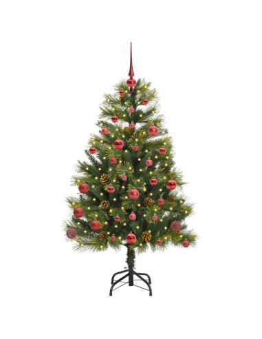 Albero di Natale artificiale pieghevole con coni Verde 150 cm