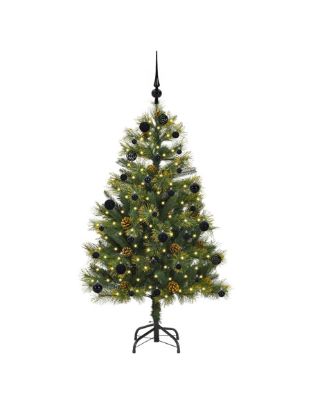 Albero di Natale artificiale pieghevole con coni Verde 150 cm