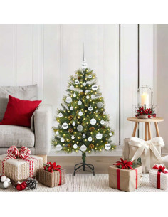 Albero di Natale artificiale pieghevole con coni Verde 150 cm 2