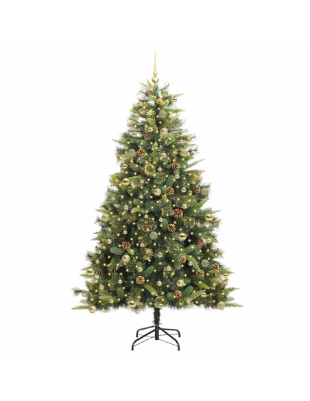 Albero di Natale artificiale pieghevole con coni Verde 240 cm