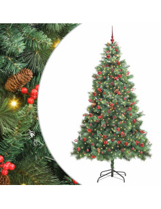 Albero di Natale artificiale Verde 240 cm PVC e Metallo 2