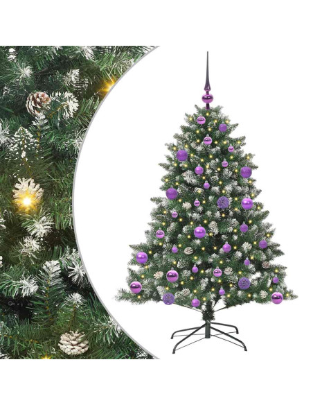Albero di Natale artificiale con 150 LED Verde 85 x 85 x 120 cm
