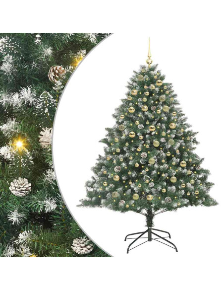 Albero di Natale artificiale con 300 LED Verde 180 cm