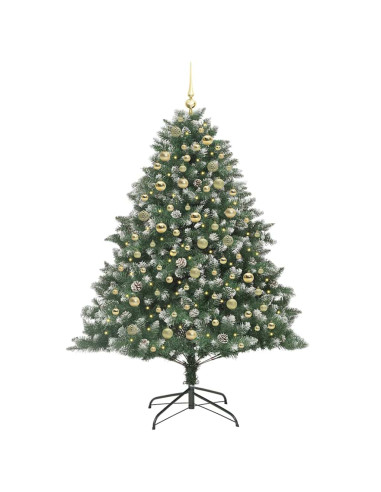 Albero di Natale artificiale con 300 LED Verde 180 cm
