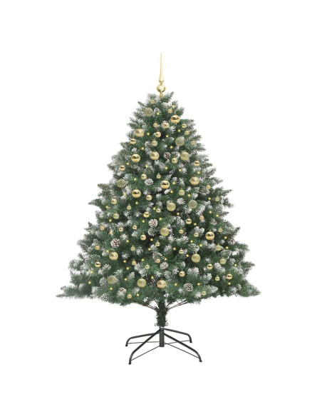 Albero di Natale artificiale con 300 LED Verde 180 cm