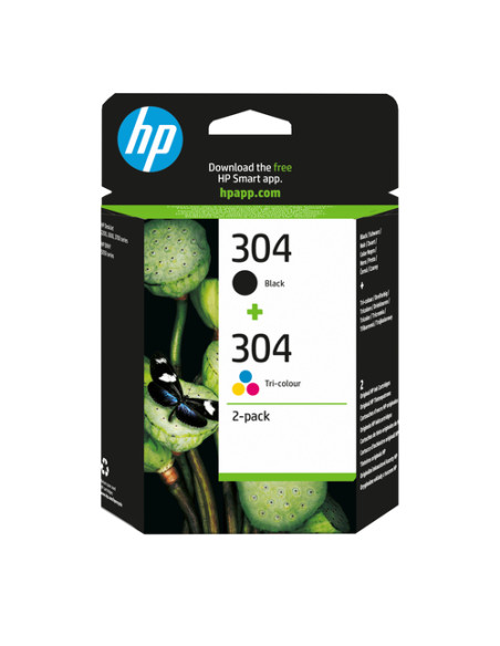 HP Confezione da 2 cartucce di inchiostro nero/in tricromia originali 304