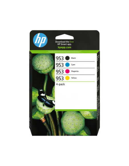 HP Confezione da 4 cartucce di inchiostro nero, ciano, magenta, giallo originali 953