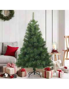 Albero di Natale Artificiale con Rami Pieghevoli Verde 150 cm