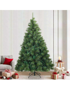 Albero di Natale Artificiale con Rami Pieghevoli Verde 240 cm
