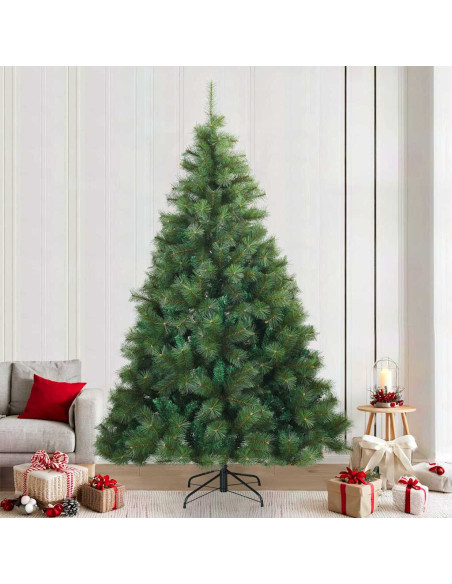 Albero di Natale Artificiale con Rami Pieghevoli Verde 240 cm