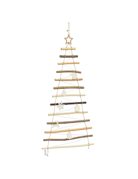 Albero di Natale Naturale 120 cm legno massiccio di frassino