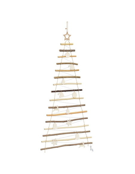 Albero di Natale Naturale 150 cm legno massiccio di frassino