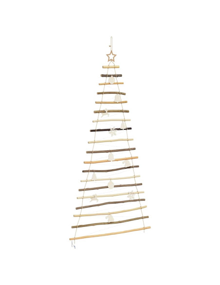 Albero di Natale Naturale 180 cm legno massiccio di frassino