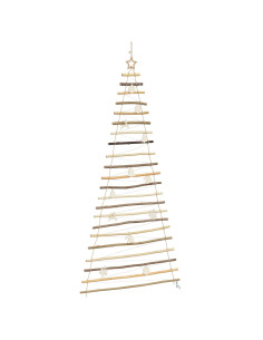 Albero di Natale Naturale 210 cm legno massiccio di frassino
